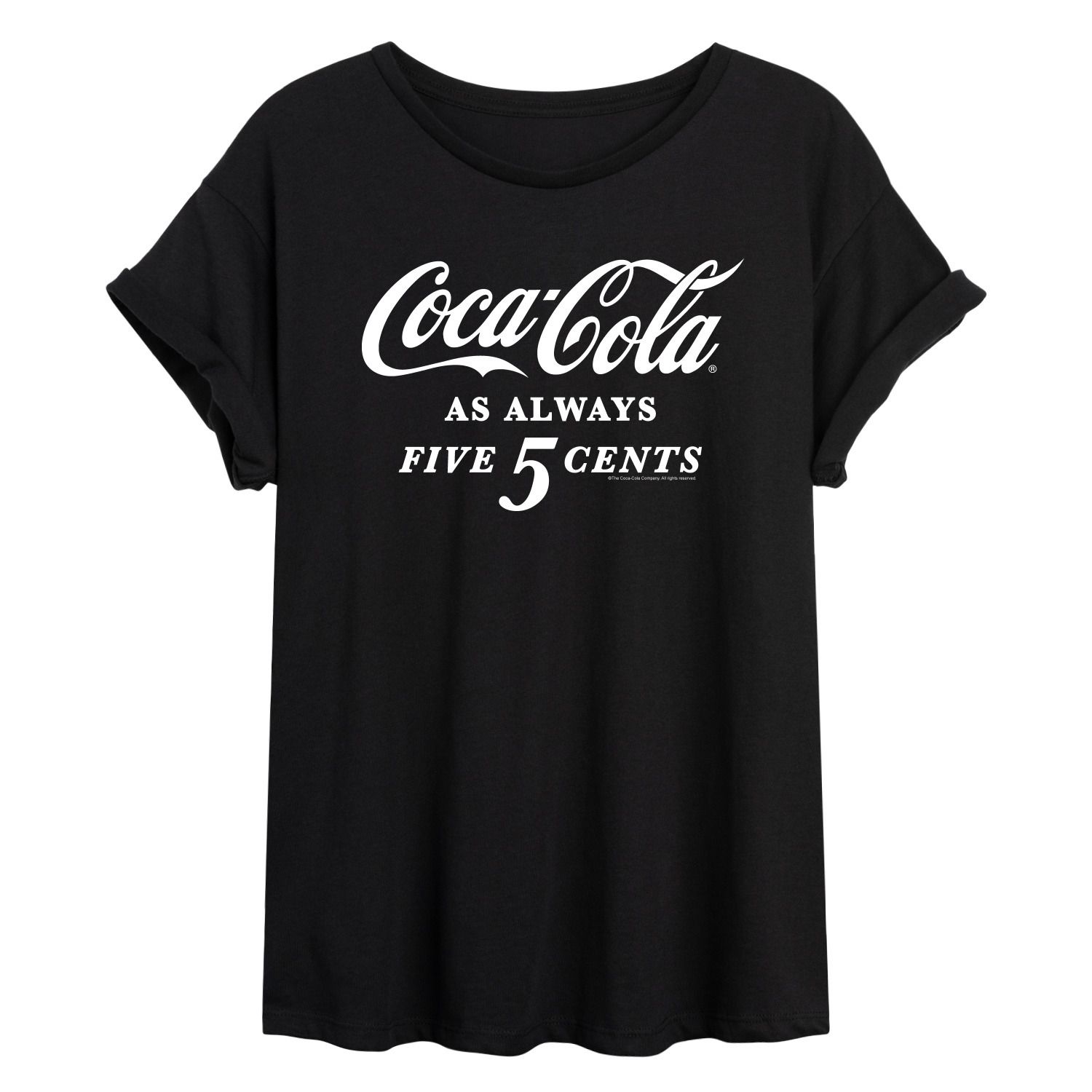 

Детская футболка Coca-Cola Five Cents с струящимся рисунком кока-колы Licensed Character, черный