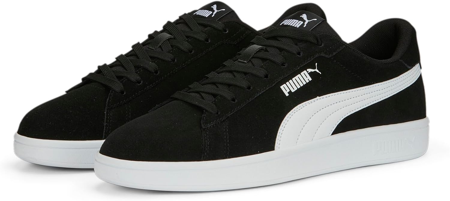Кроссовки PUMA Unisex Smash 3.0, белый/черный — фото 2