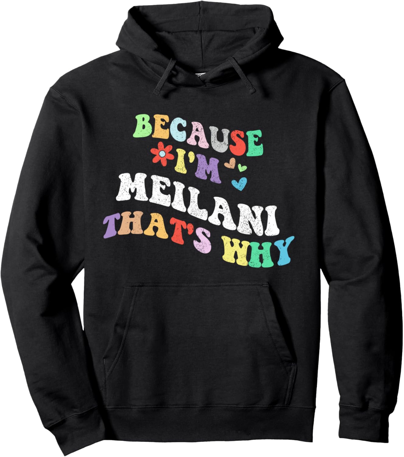 

Ретро-стиль, потому что я Мейлани, вот почему! Забавная толстовка с индивидуальным именем Personalized Name Mothers Day Outfit For Women, черный