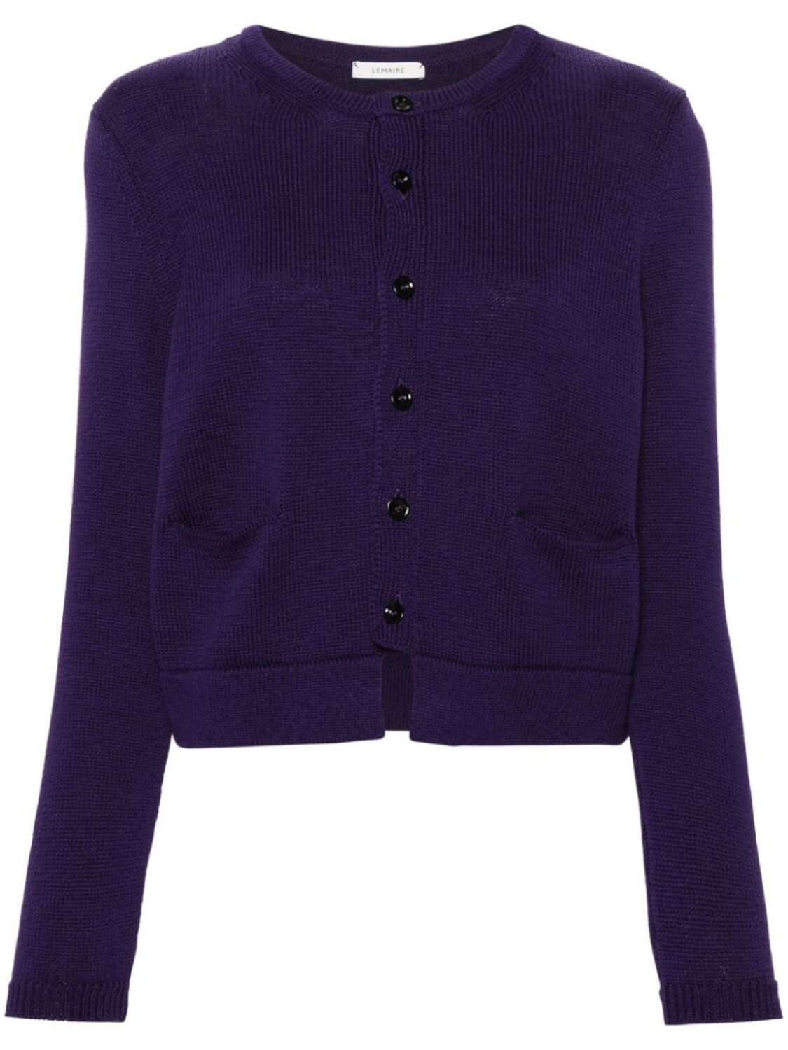 

LEMAIRE crew-neck cotton cardigan, фиолетовый