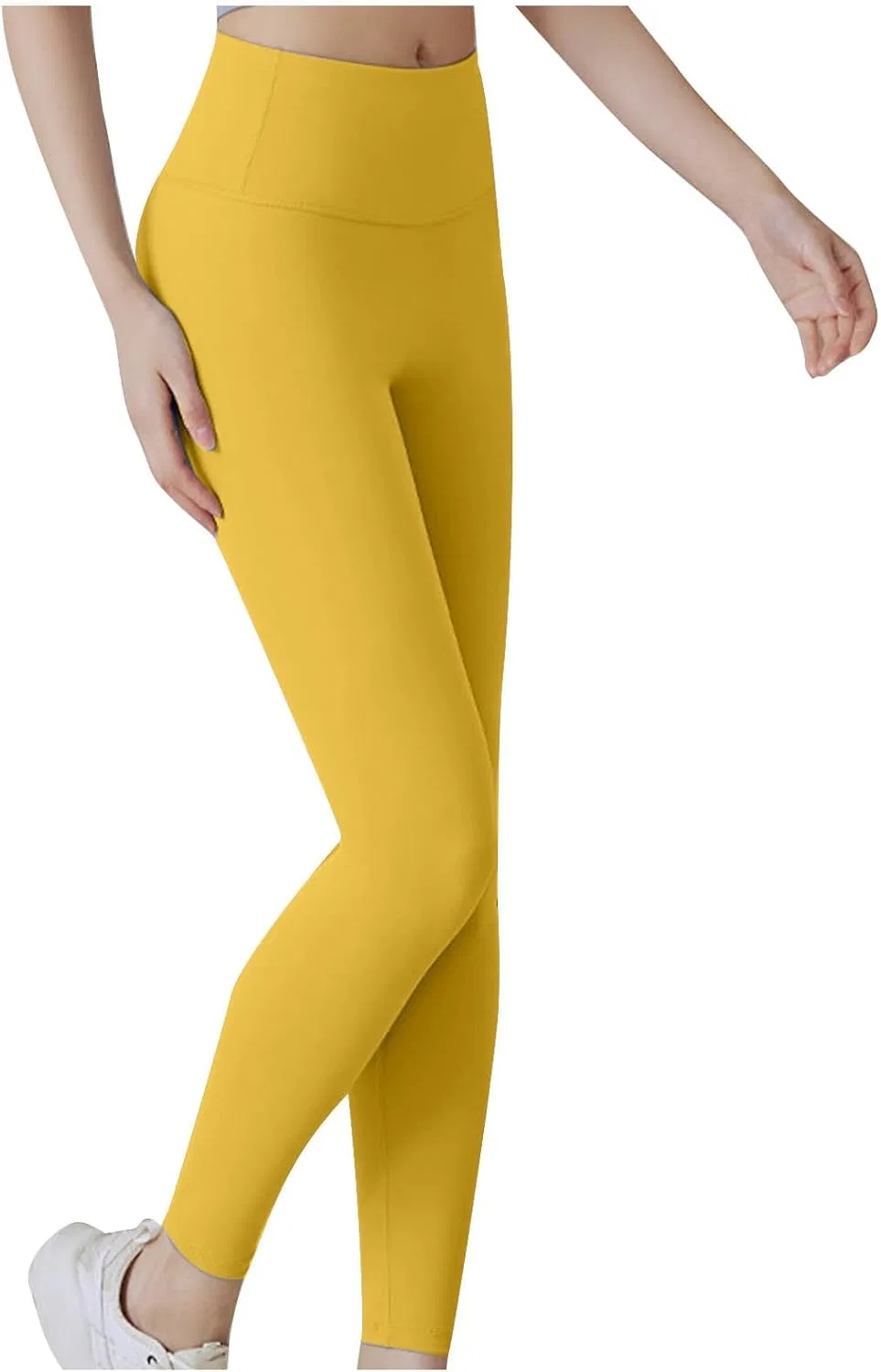 Леггинсы для женщин с высокой талией, контроль живота, Generic, A02_yellow — фото 3