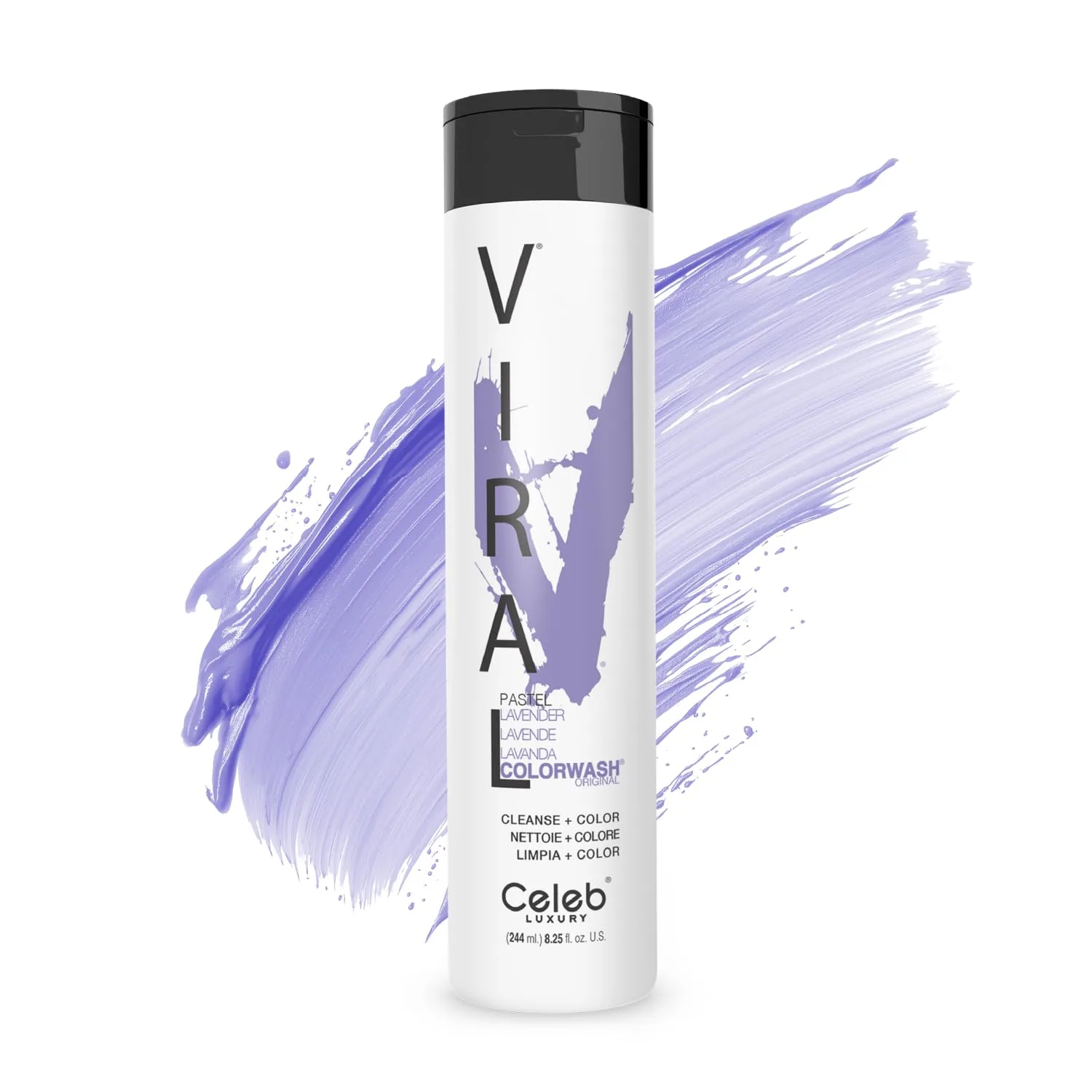 Шампунь Celeb Luxury Colorwash Color Depositing Shampoo - освежитель цвета, веганская краска для волос, средство для восстановления связей Bondfix, Viral и Gem Lites., Pastel Lavender