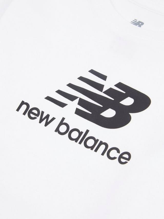 Детская футболка с логотипом с длинными рукавами New Balance, Bright White — фото 3