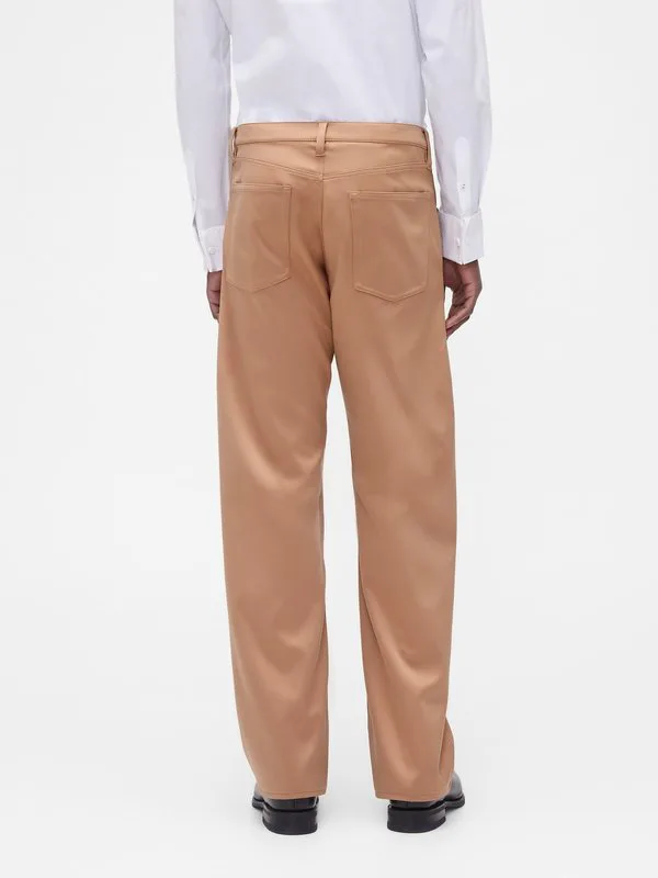 Свободные брюки gapstudio из атласа в стиле 90-х Gap, Camel Hair — фото 3