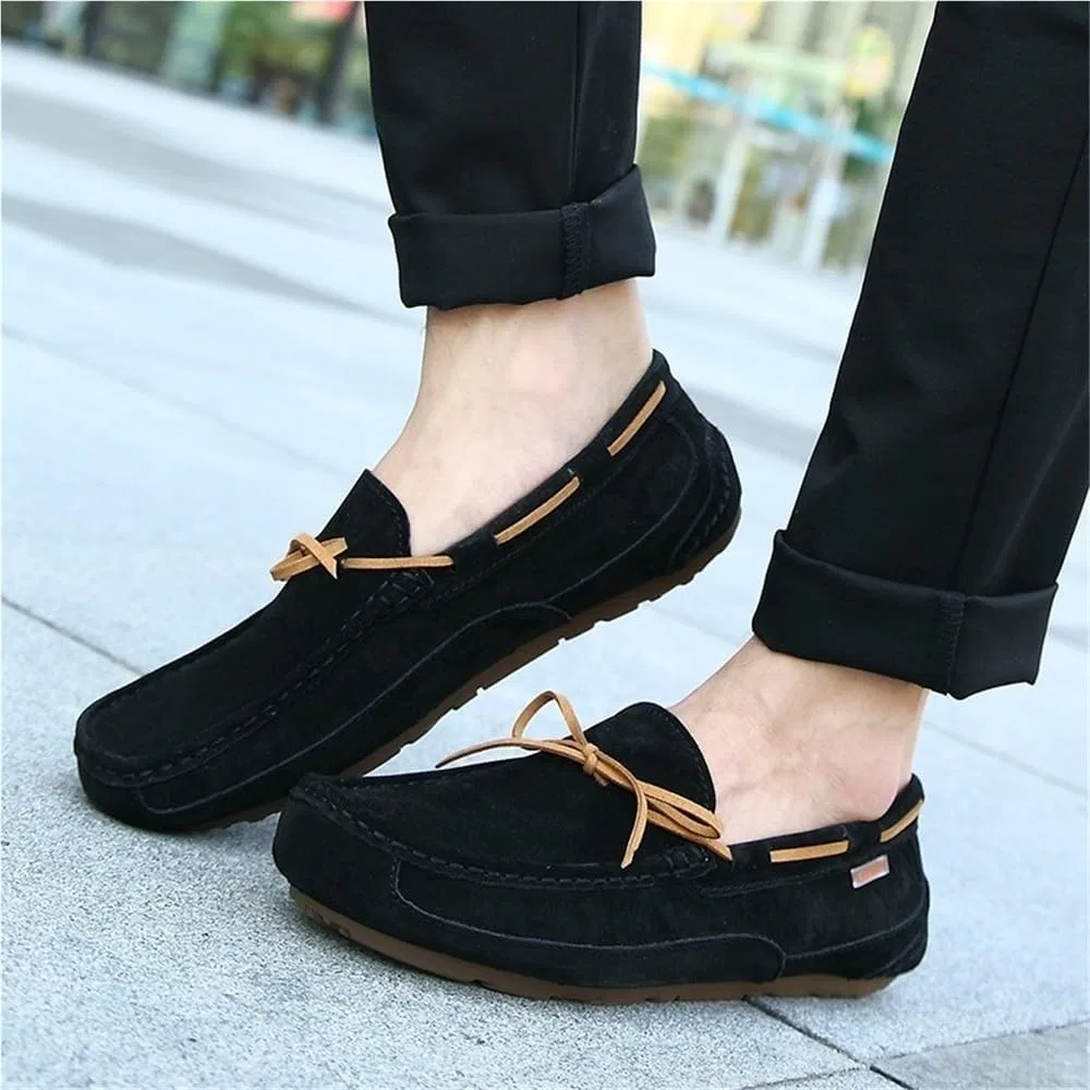Лоферы замшевые Mens Loafers, черный DHFIRUFSHLO — фото 3