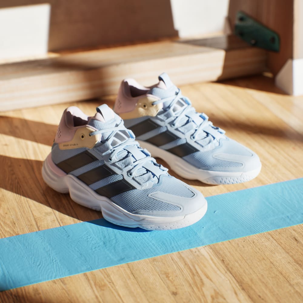 Кроссовки Adidas Court Stabil Indoor Shoes, цвет Cloud White/Bright Royal/Team Solar Orange — фото 4