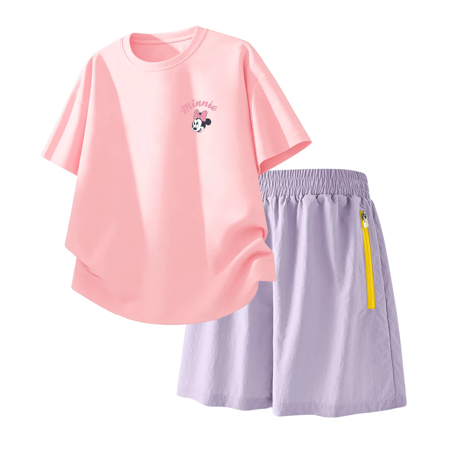 Детский спортивный костюм Casual Sportswear 2 Piece Set Disney, Di Bubble Flower Night Purple+Solid Color Taro Paste Purple — фото 4