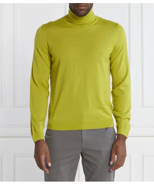 

Шерстяная водолазка Musso-p Slim fit Boss, зеленый