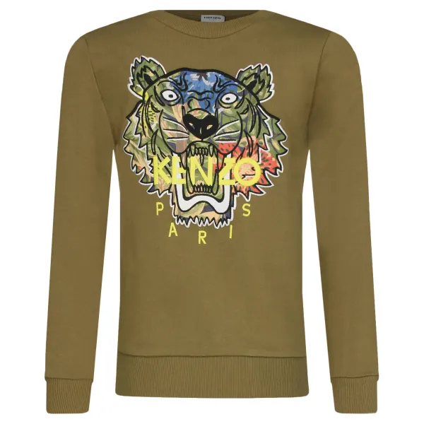 

Толстовка обычного кроя Kenzo Kids, зеленый