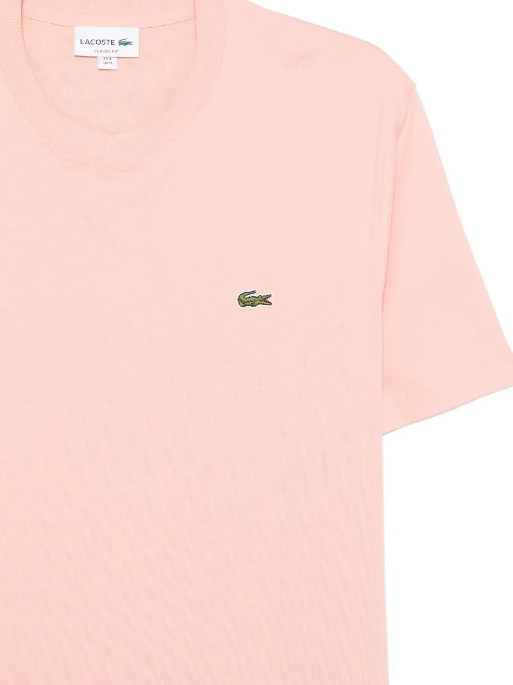 Футболка с круглым вырезом и логотипом Lacoste, розовый — фото 3