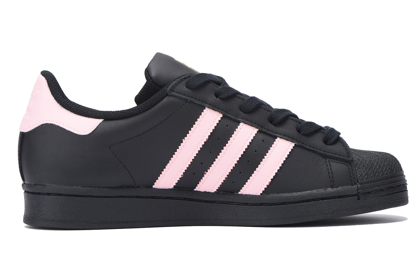 Детские кроссовки для скейтбординга Superstar GS Low-top, черные/розовые Adidas Originals, черный/розовый — фото 3