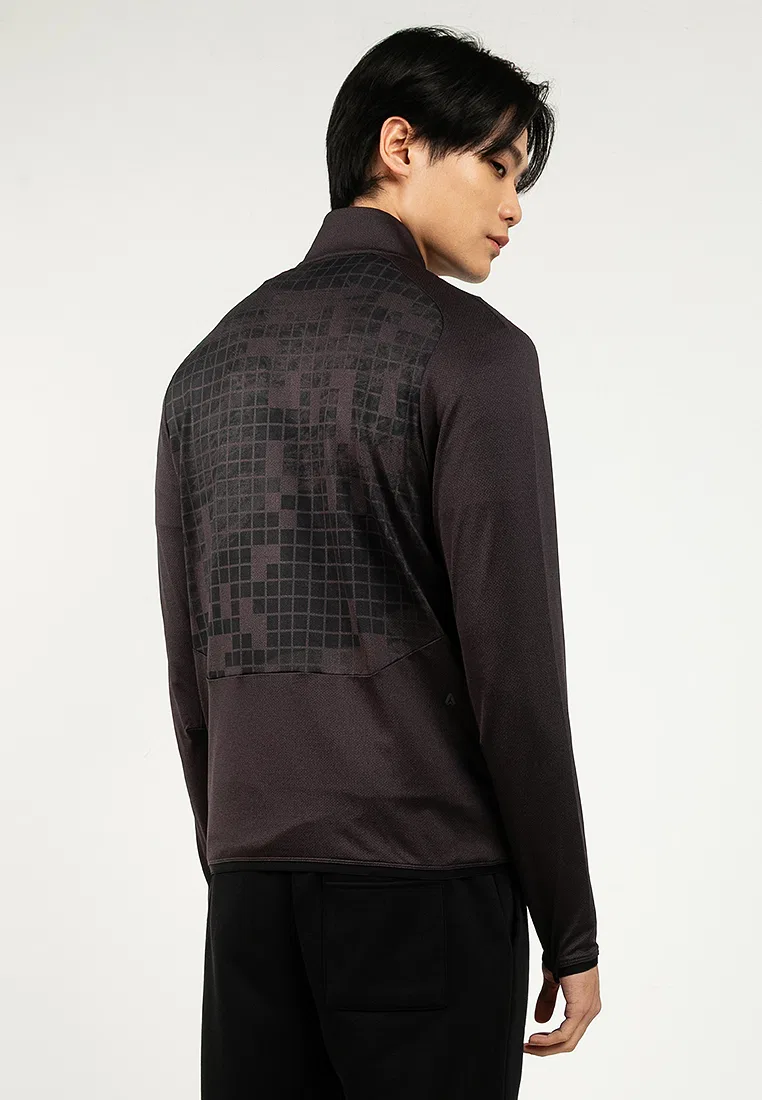 Толстовка ползунок, Active Half Zip, BOSS Green, фиолетовый — фото 2
