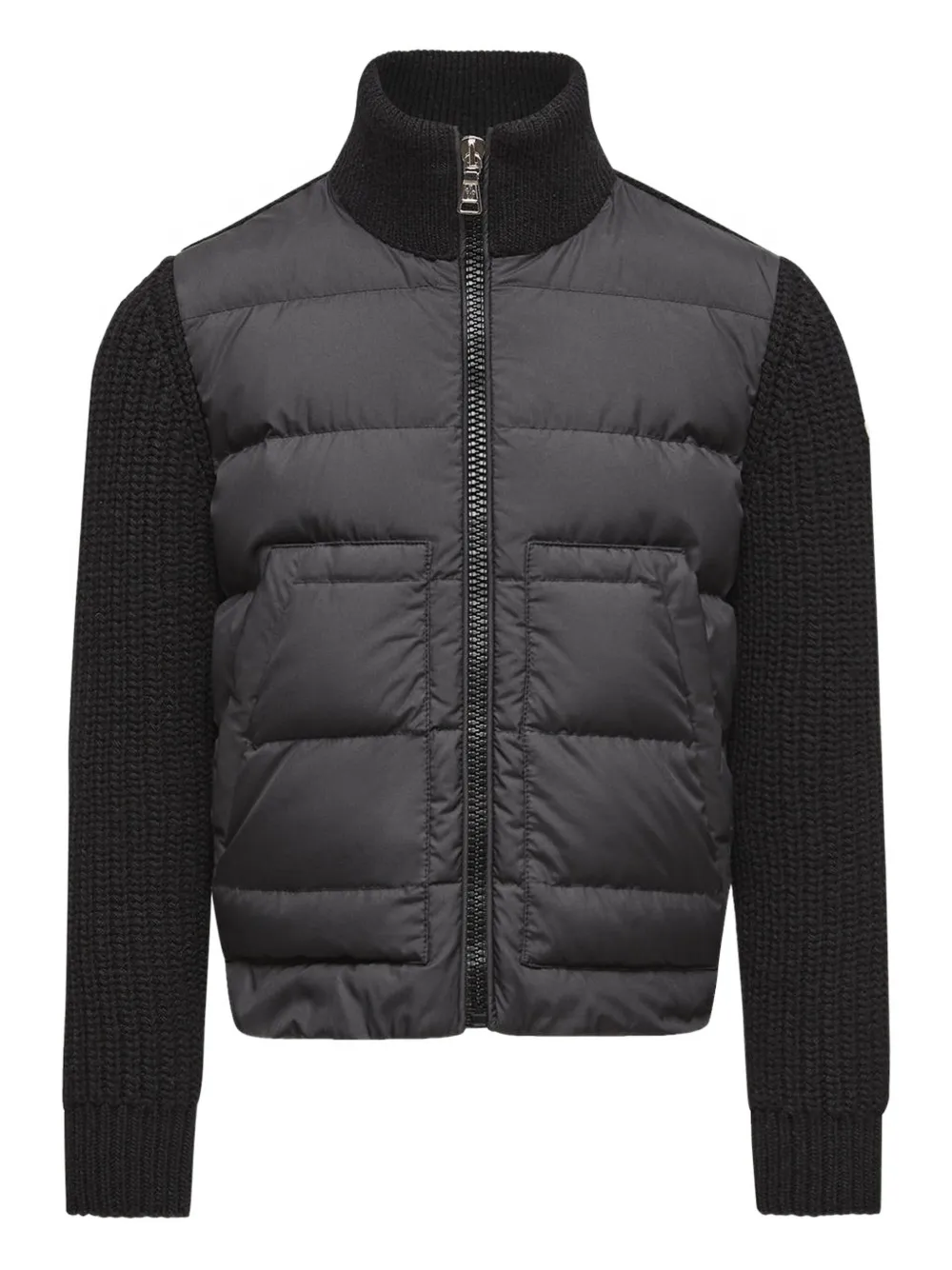 

Куртка с вязаной вставкой Moncler Enfant, черный