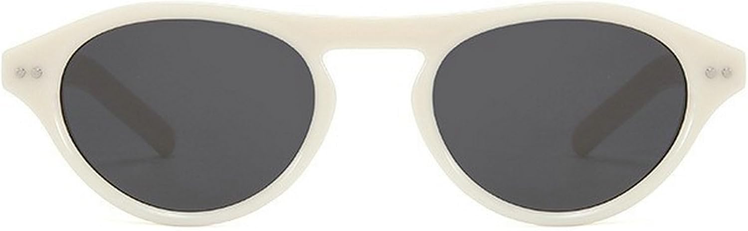 

Модные солнцезащитные очки-пилот для женщин 2025 года, роскошные винтажные овальные солнцезащитные очки для женщин, стильные панк-очки, защита от УФ-излучения UV400 mincl, White Gray