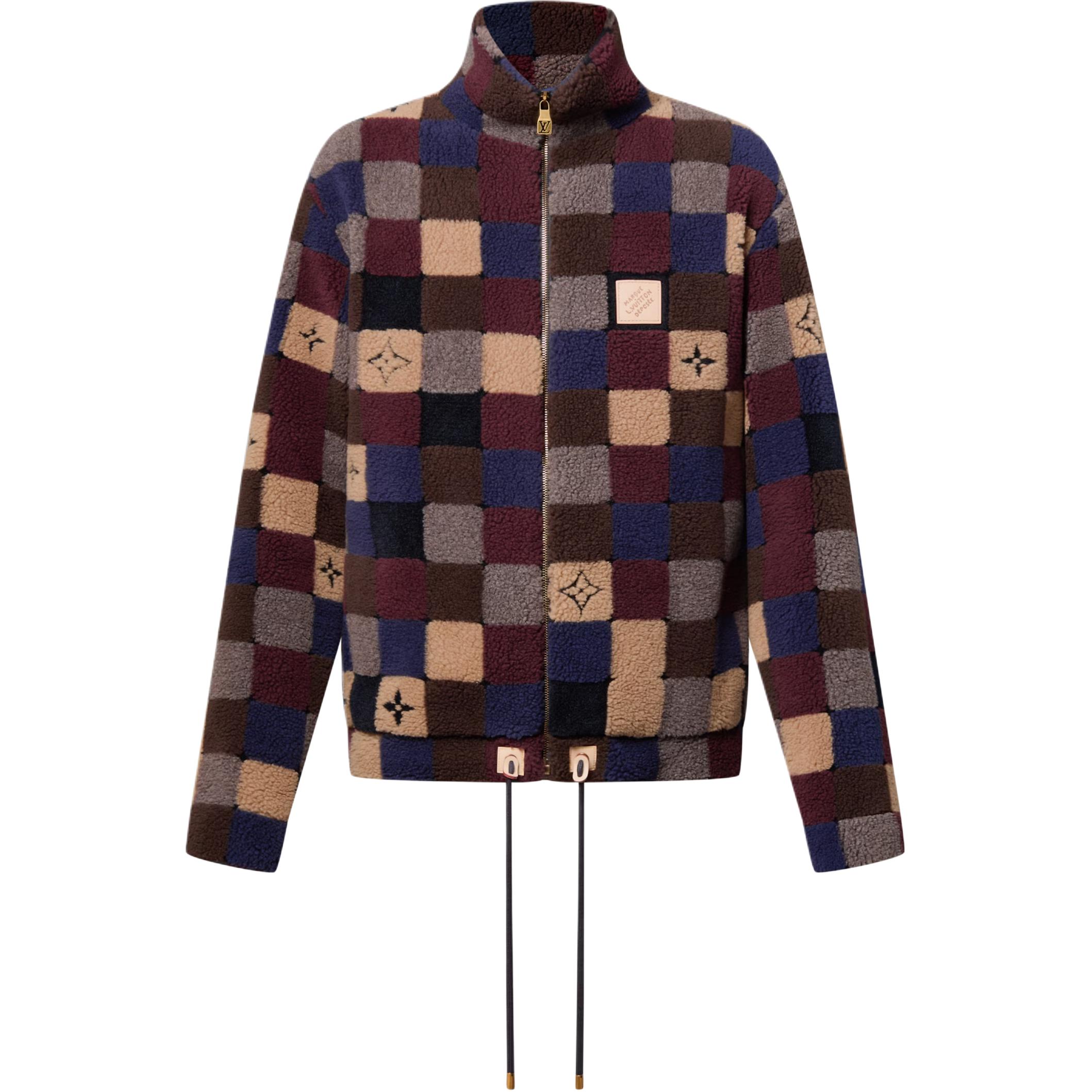Пальто с бархатистой текстурой, стандартный крой, мужское Louis Vuitton, мультиколор
