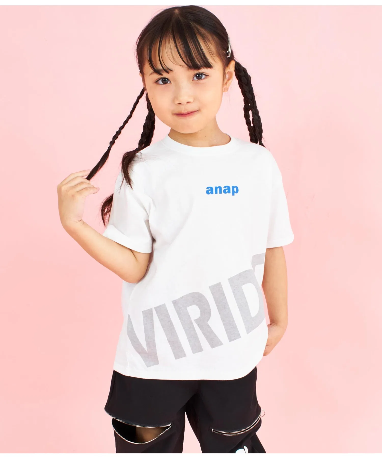 Детская футболка ANAP kids Хлопок 100% с принтом логотипа, оверсайз — фото 4