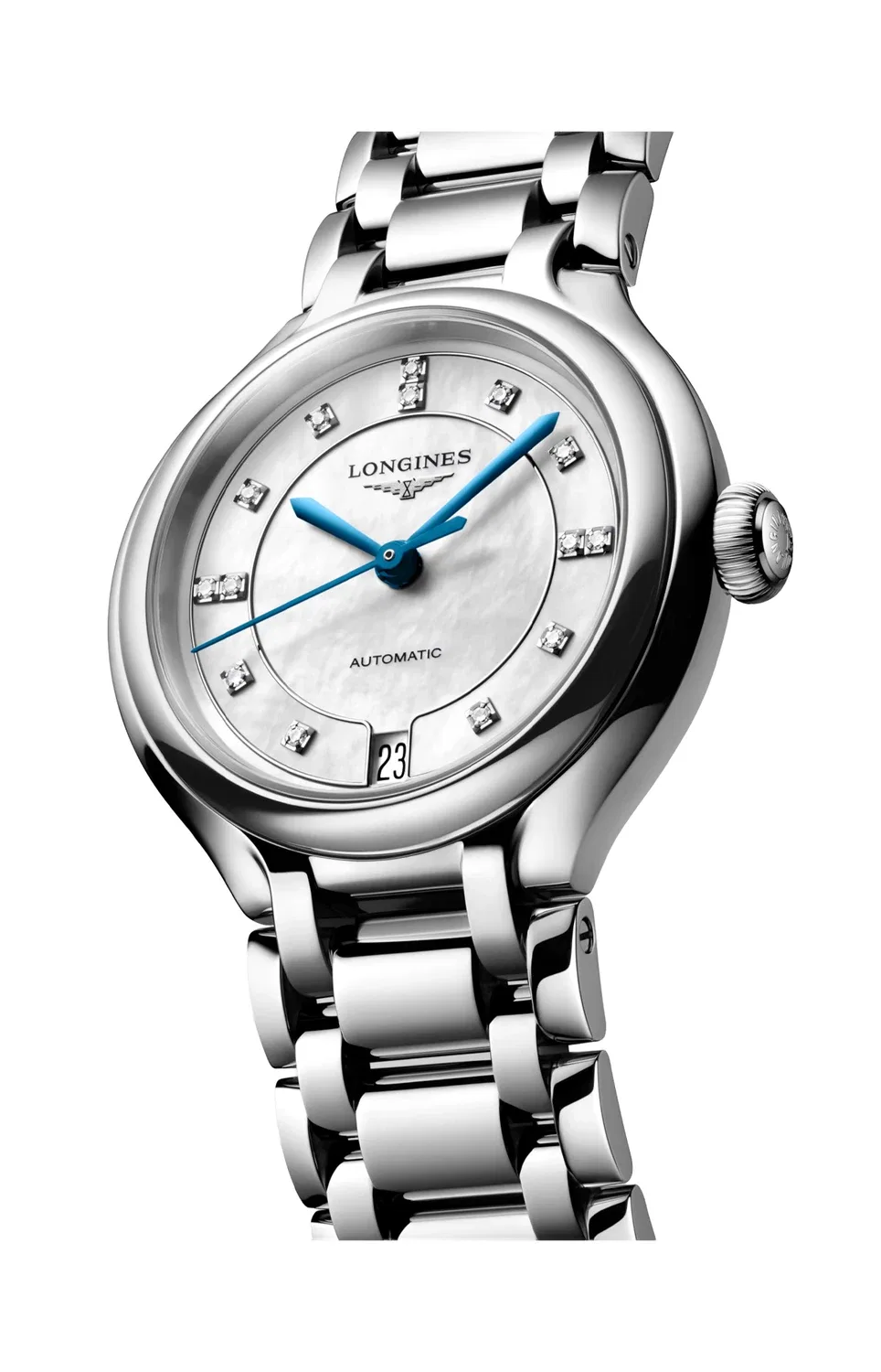 Лонжин Прималуна - L8.124.4.87.6 LONGINES, серебряный — фото 4