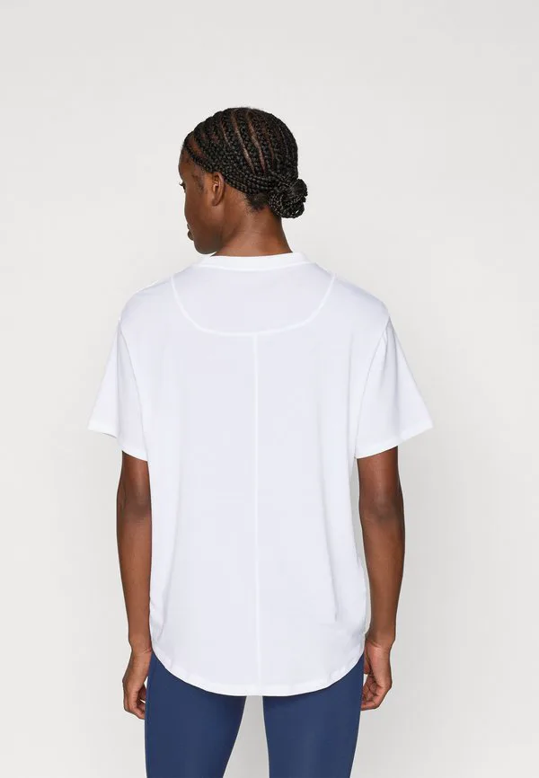 Одна свободная спортивная футболка Nike Performance, White/Black — фото 3