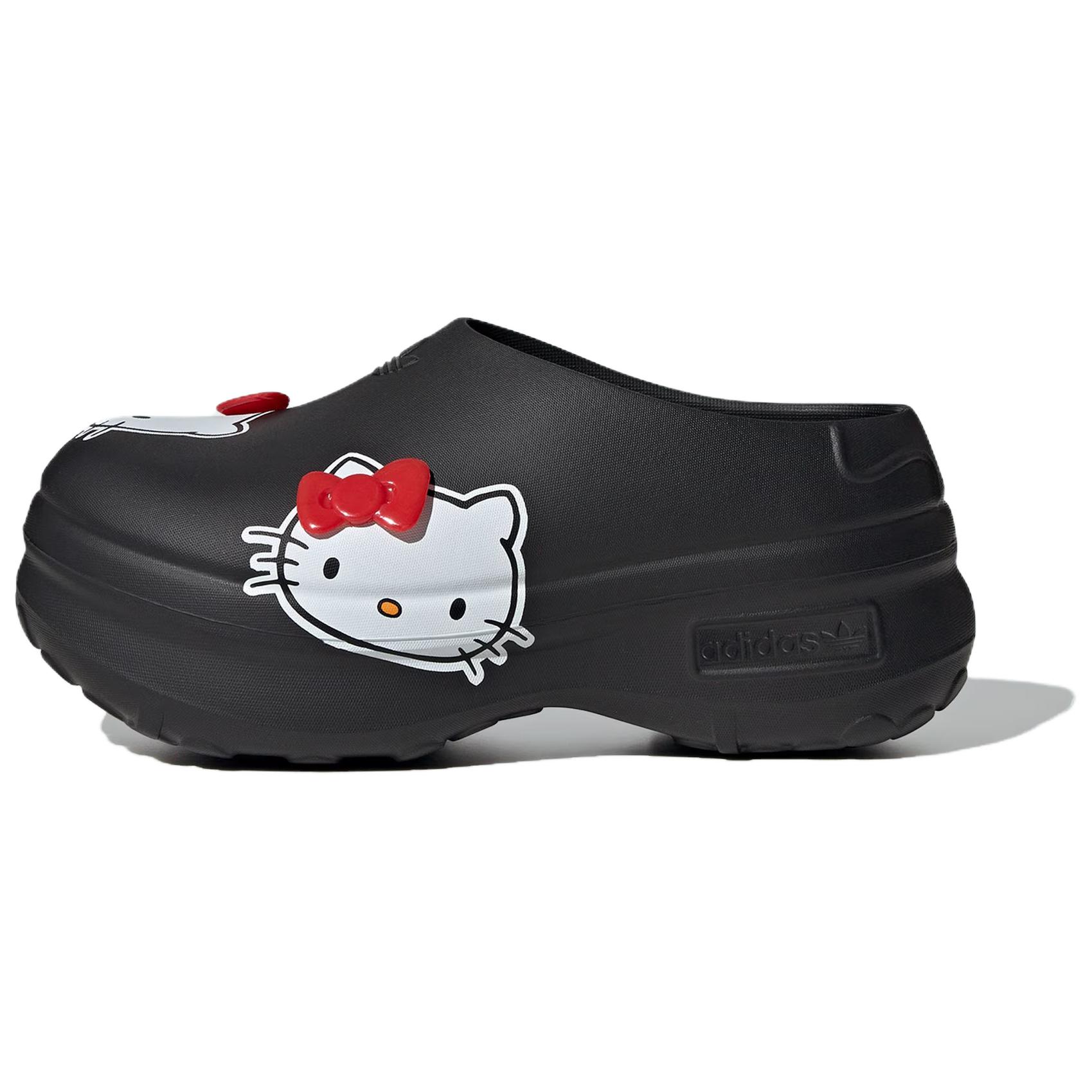 Кроссовки Adidas Hello Kitty X женские Adifom Stan Smith Mule «50th Anniversary» — черные Adidas Originals