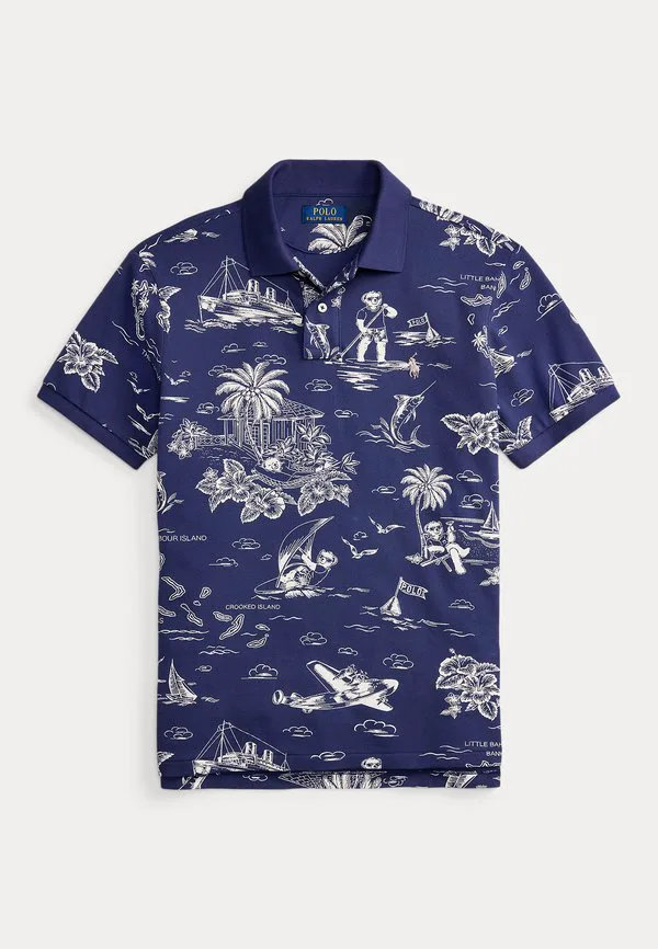 Футболка-Поло на заказ с изображением медведя Polo Ralph Lauren, Harbor Island Bear/Boathouse Navy — фото 4