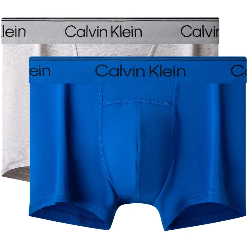 Мужские трусы 2 шт Calvin Klein, H28-Sea Wave Blue/Marble Gray