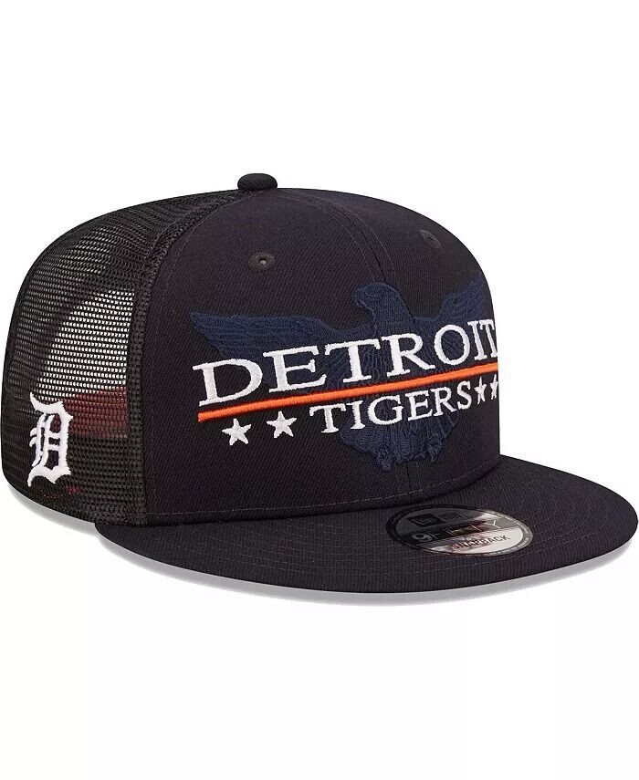 

Мужская темно-синяя черная кепка Detroit Tigers Patriot Trucker 9FIFTY Snapback New Era