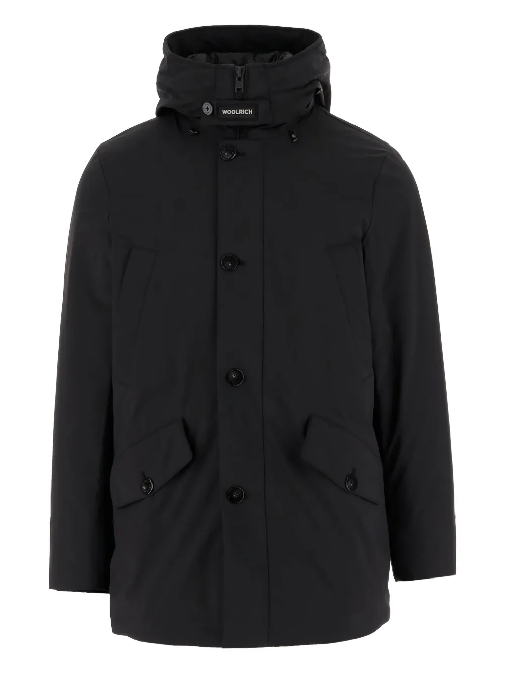 

Пуховик с логотипом WOOLRICH, черный