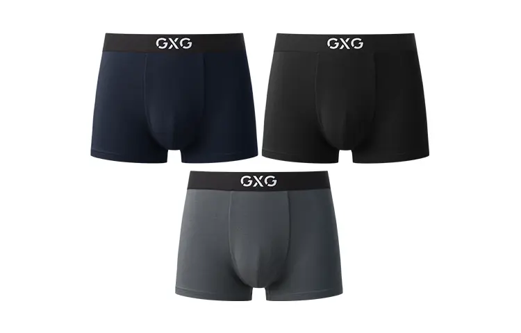 

Мужские трусы GXG, Черный + темно-серый цветочный + светло-серый цветочный