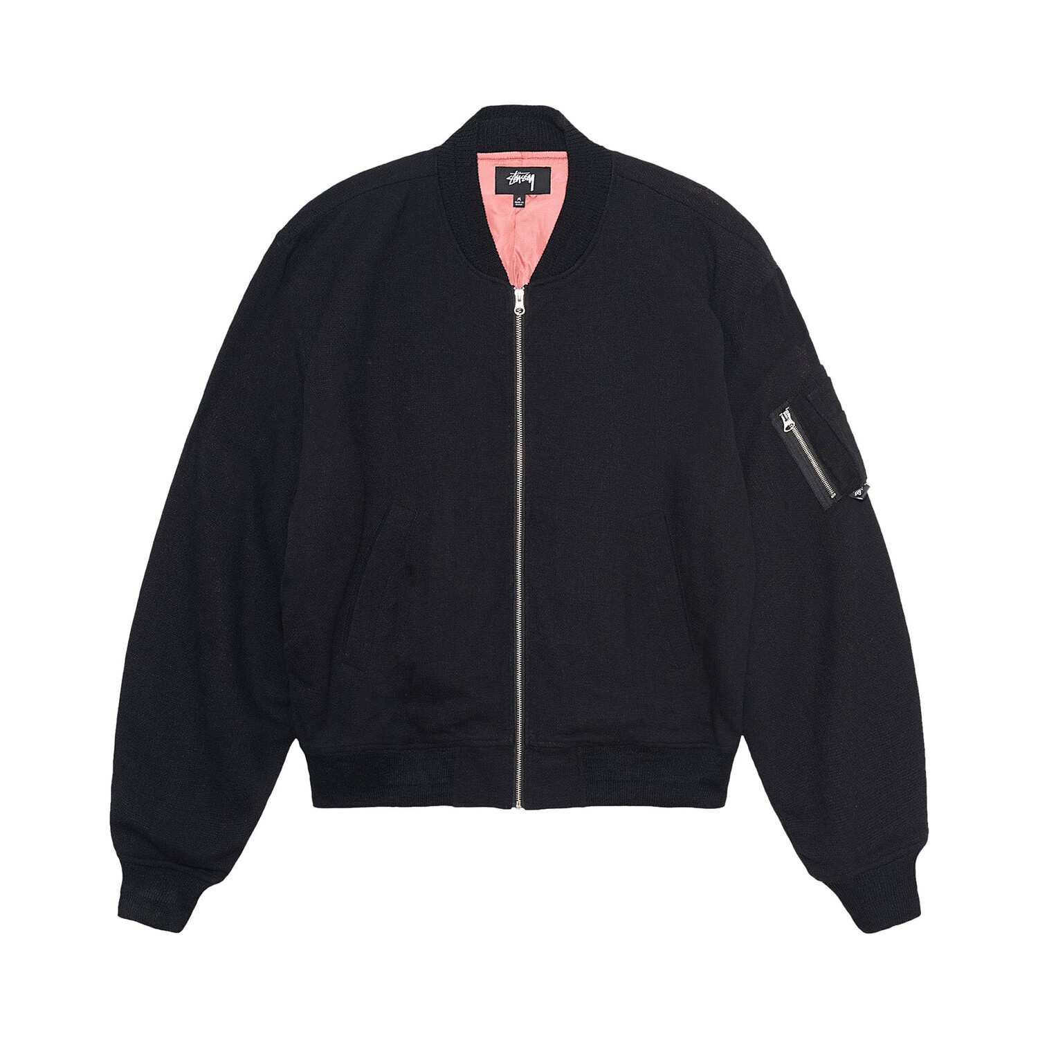 

Льняной пляжный бомбер Stussy Черный