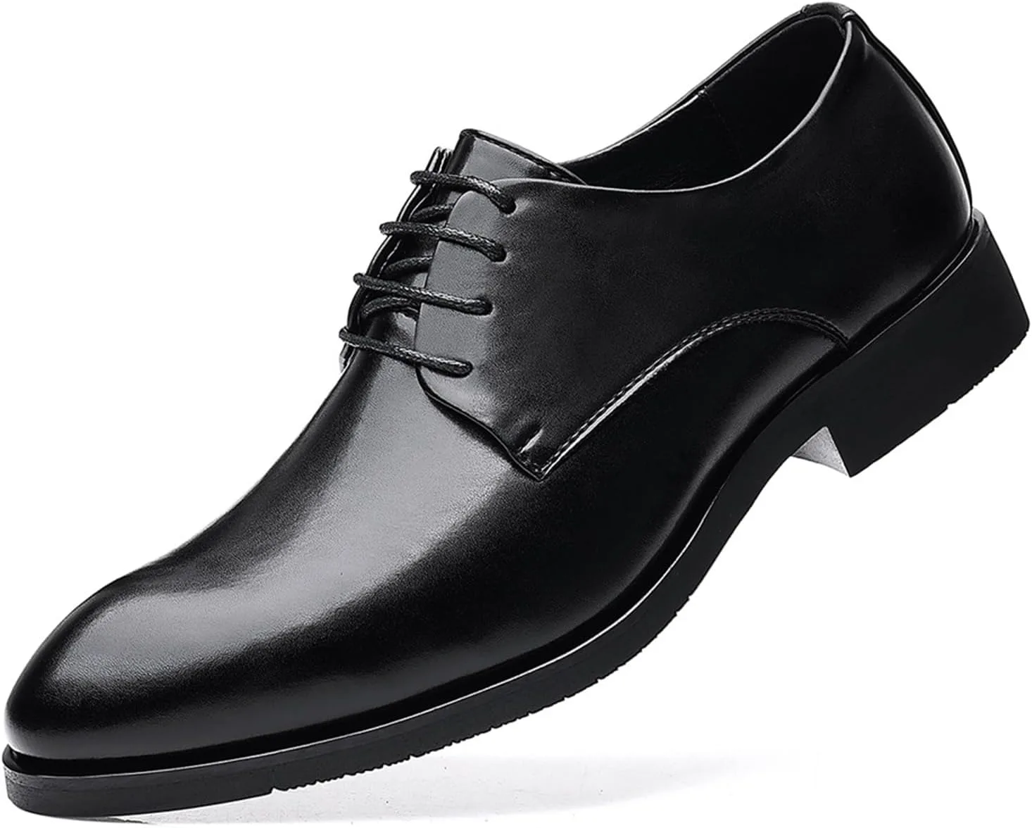 

Мужские классические туфли Оксфорды Комфортные официальные деловые туфли на шнуровке для мужчин KYOESCAI, черный