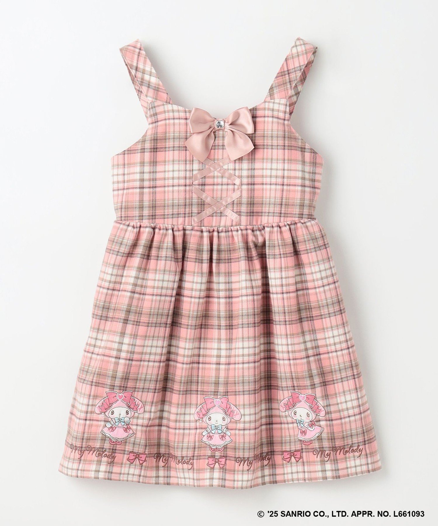 Клетчатая юбка-свитер ANY KIDS, Pink Check x My Melody [312] — фото 3
