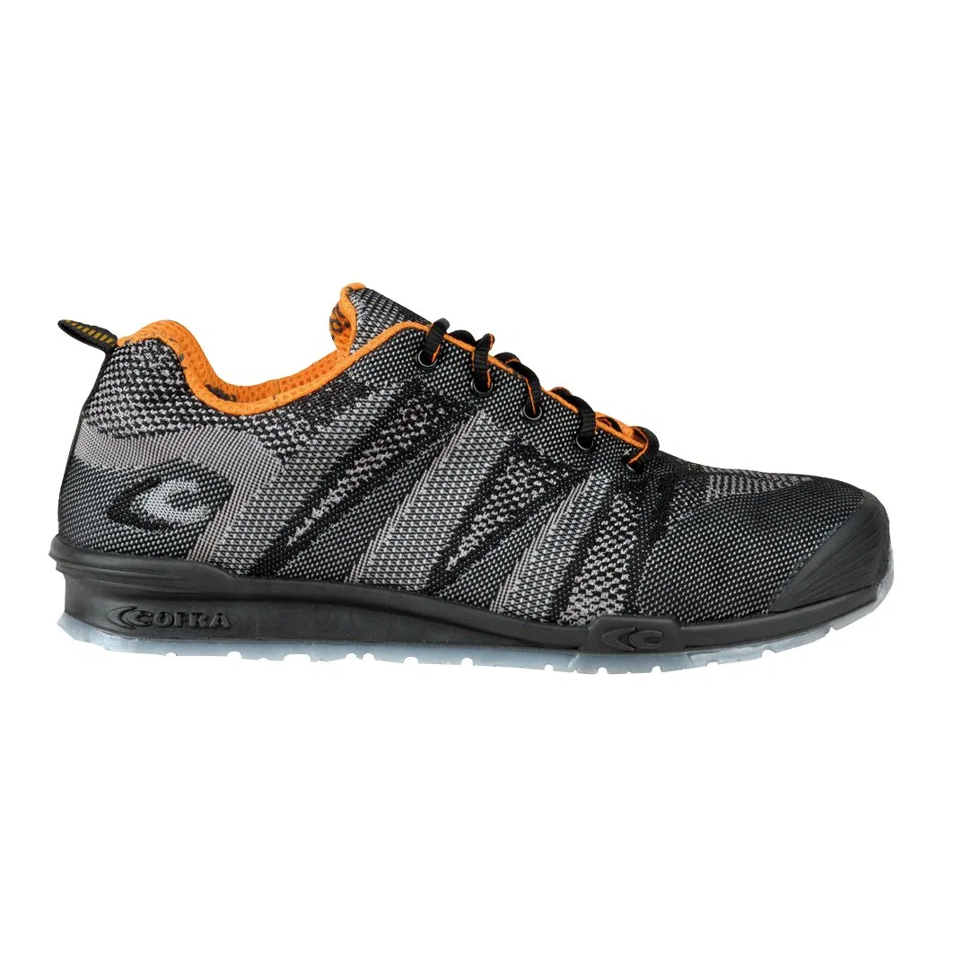 Защитная обувь Cofra 78800-002.W42 Fluent Black/Orange S1 P SRC, черно-серо-оранжевая, размер 8