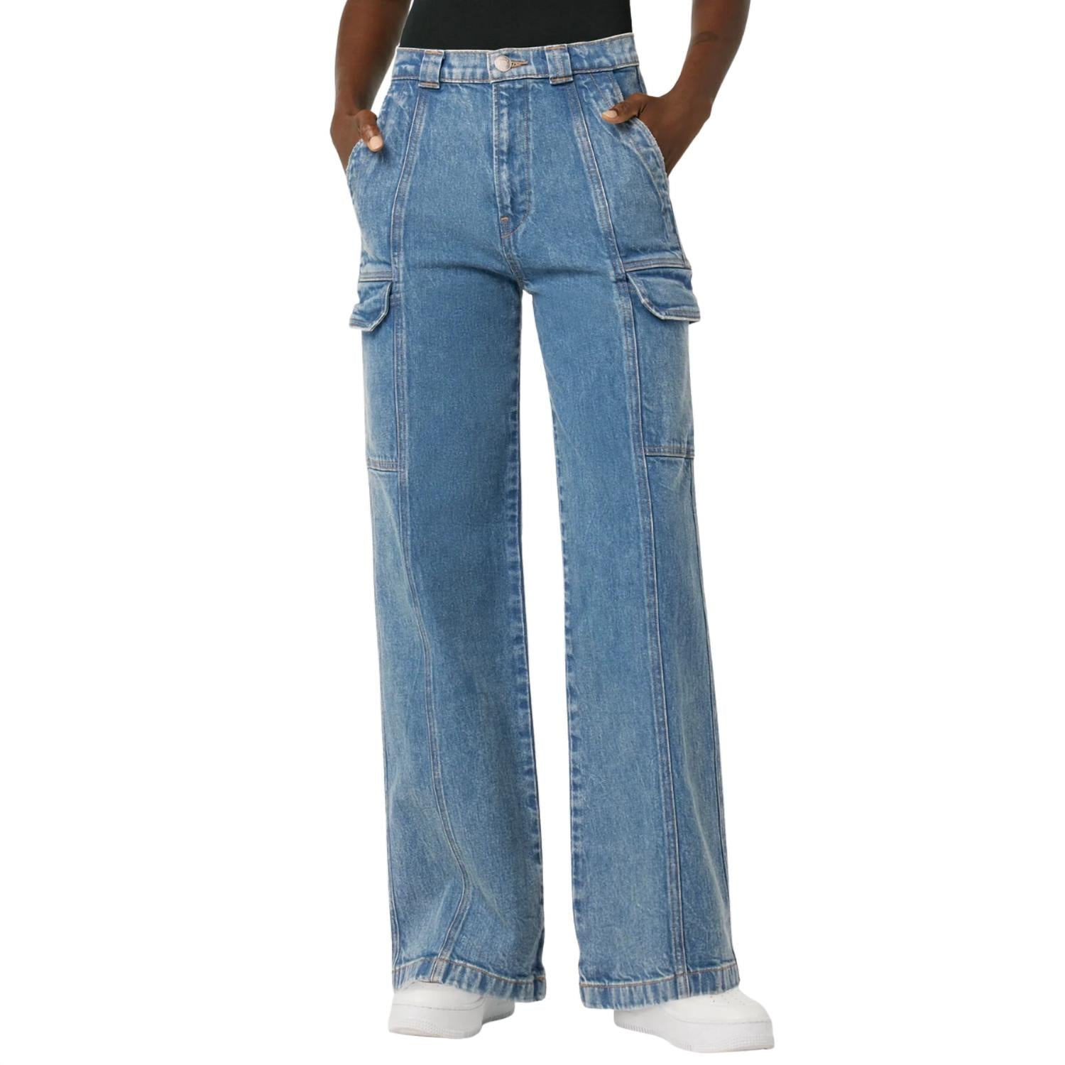 

Джинсы High Rise Wide Leg Cargo In Light House Hudson, Light House