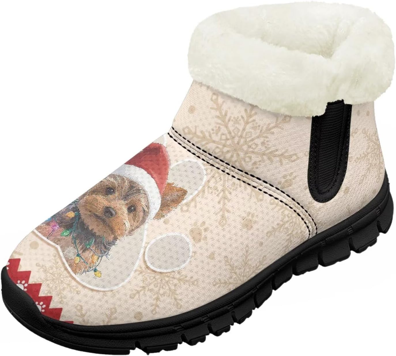 

Детские зимние ботинки для девочек с меховой подкладкой, с короткой подошвой, противоскользящие, легкие уличные теплые ботинки для малышей Pointodoor, Dog Paw