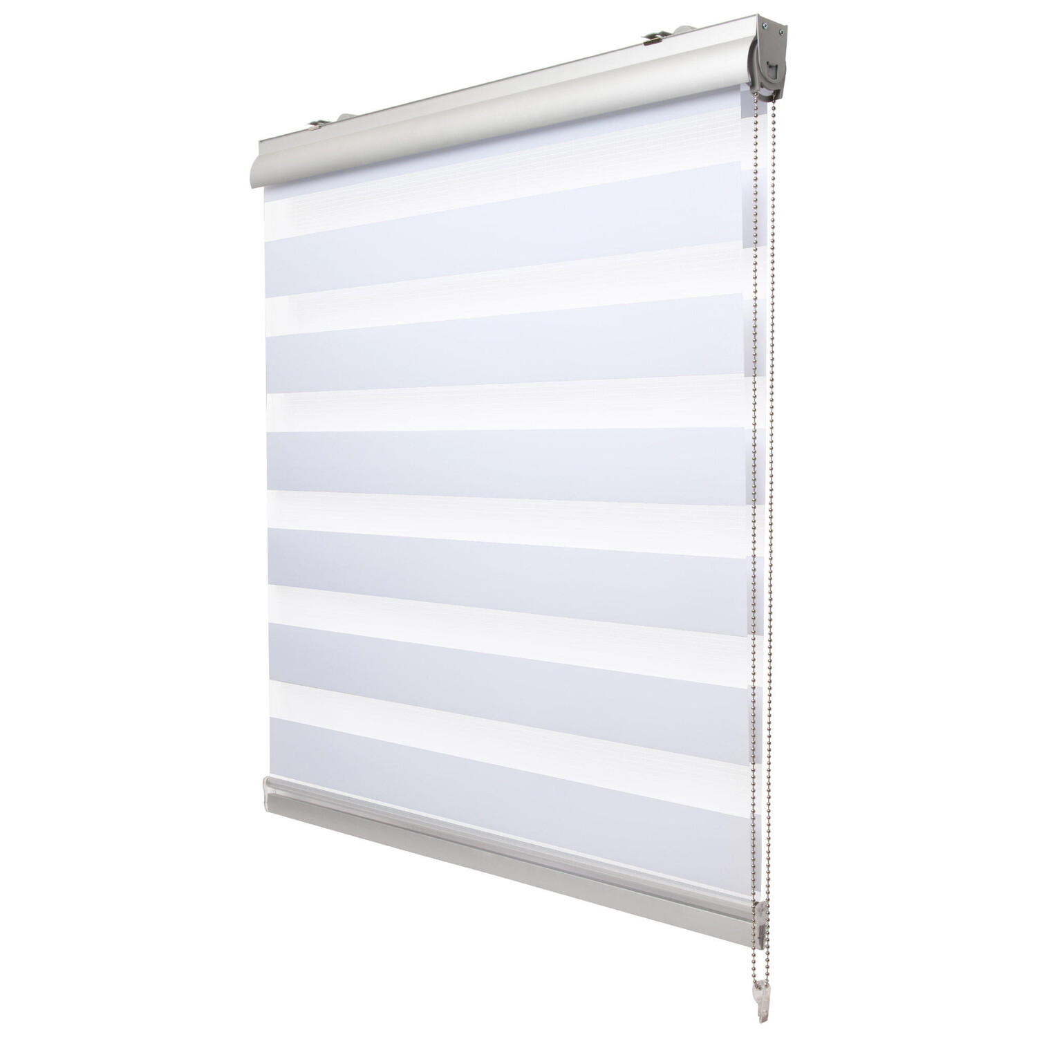 

Двойные руленые шторы soldecor dk9 с кассетой 110/160 см белый Sol Royal, белый