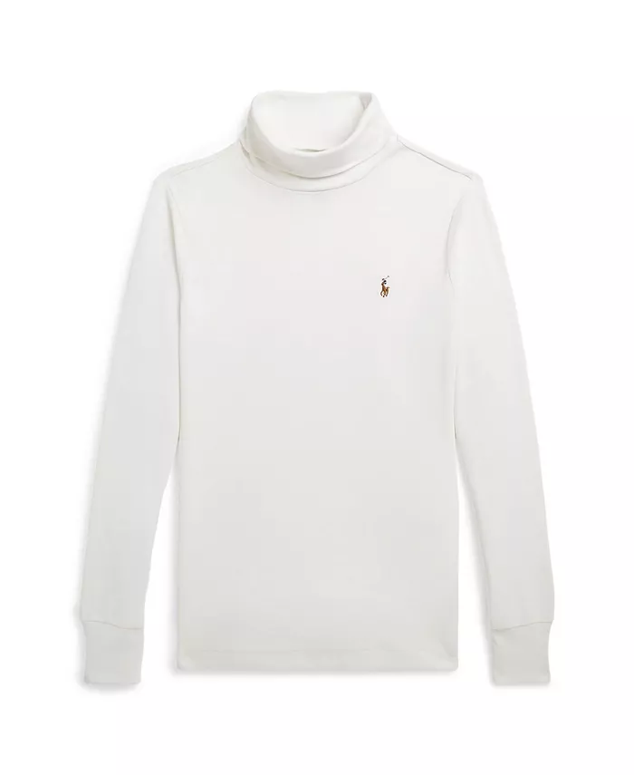 

Большой хлопковый водолазка свитер Polo Ralph Lauren, белый