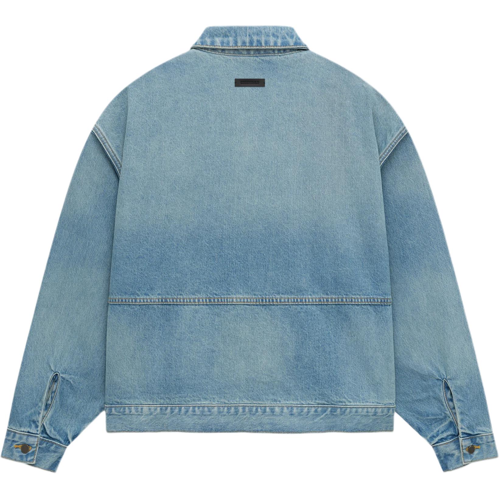Джинсовая ковбойка Fear Of God Essentials, Винтажный синий — фото 3