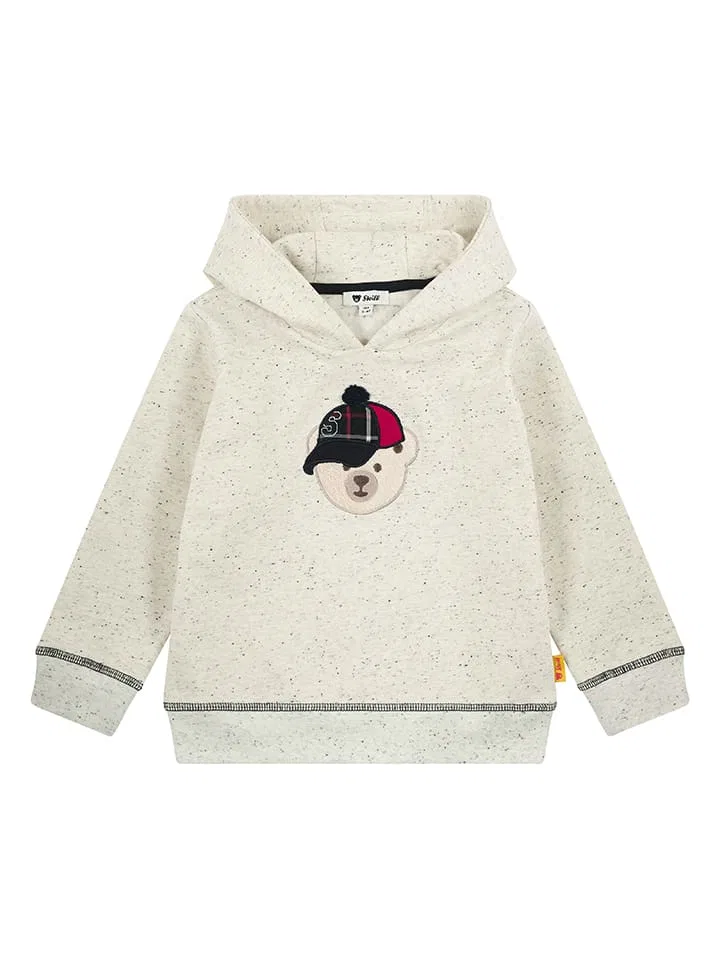 Капуzenpullover из меланжевой пряжи Steiff, бежевый