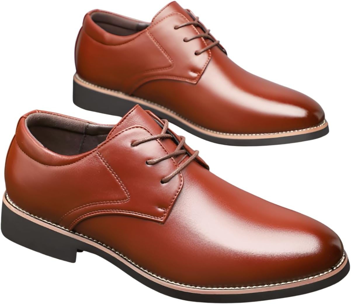 

Мужские кожаные туфли на шнуровке Santimon, классические формальные оксфорды, бордовый