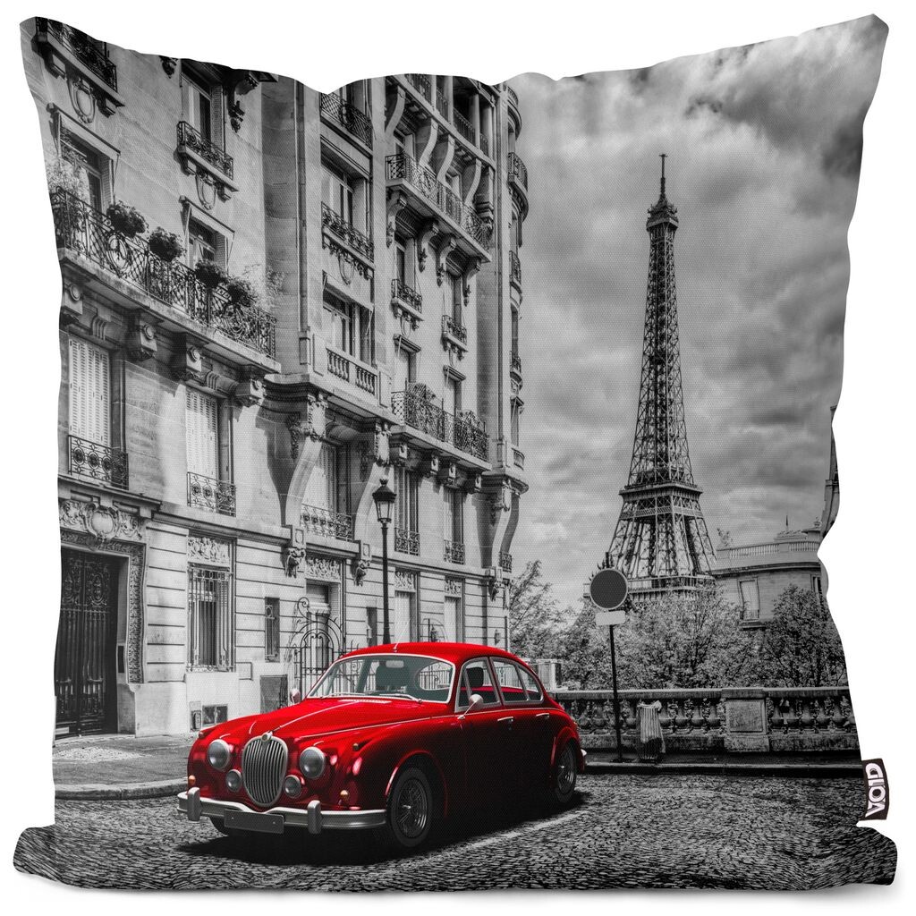 

VOID Париж Эйфелева башня Винтажный автомобильный чехол на подушку из полиэстера Водонепроницаемая уличная подушка для дома Размер: 60 x 60 см