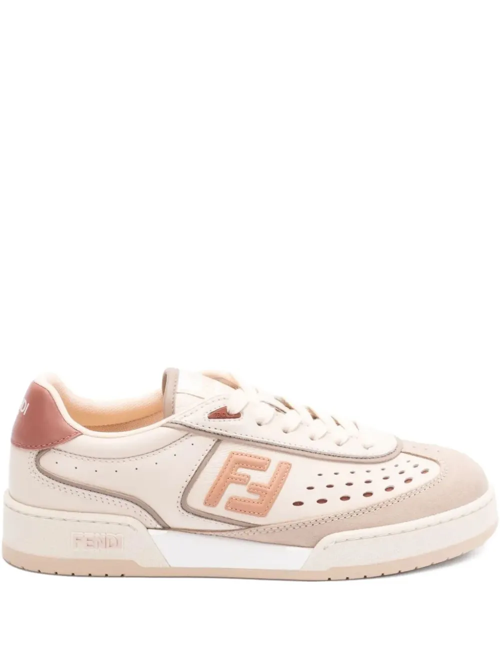 Подходящие кожаные кроссовки FENDI, нейтральный