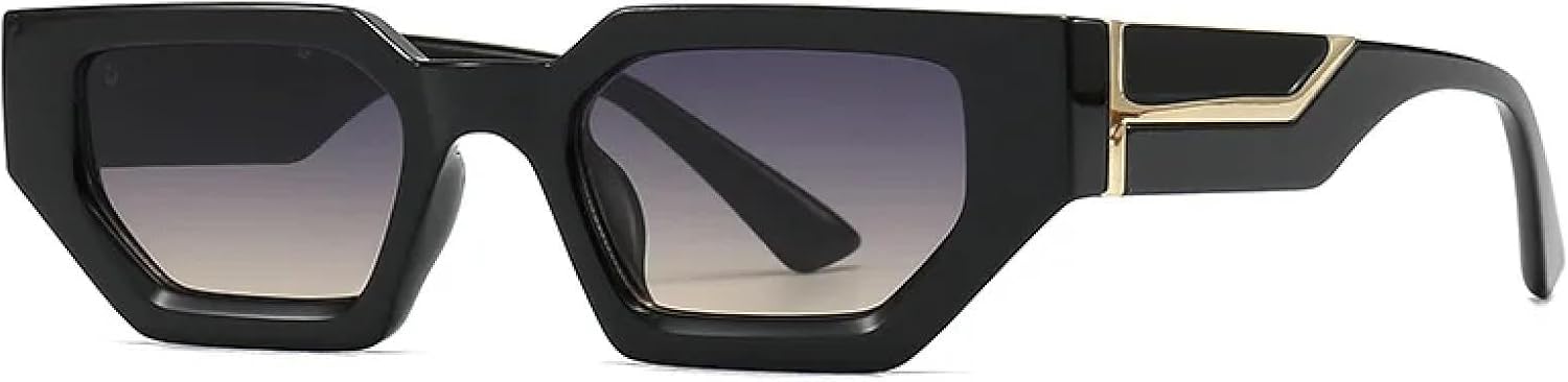 

Винтажные модные солнцезащитные очки для женщин и мужчин, роскошные солнцезащитные очки для женщин, маленькая оправа, защита от УФ-излучения UV400 SZVVBKK, Black Purple Tea