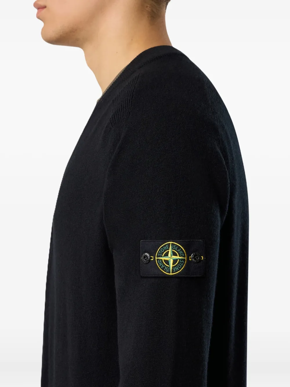 Кардиган с накладными карманами Stone Island, черный — фото 4