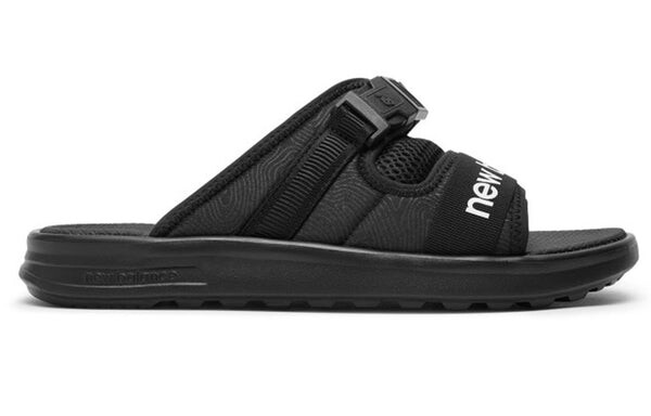 Тапочки 330 slides 'black white' New Balance, черный — фото 2