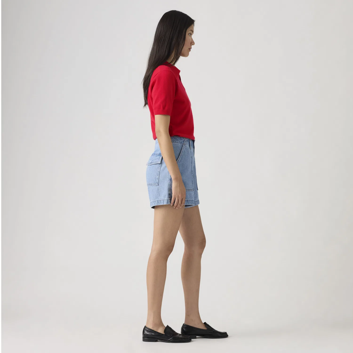 Легкие женские шорты Cinch Utility Levi's, Light Wash — фото 4
