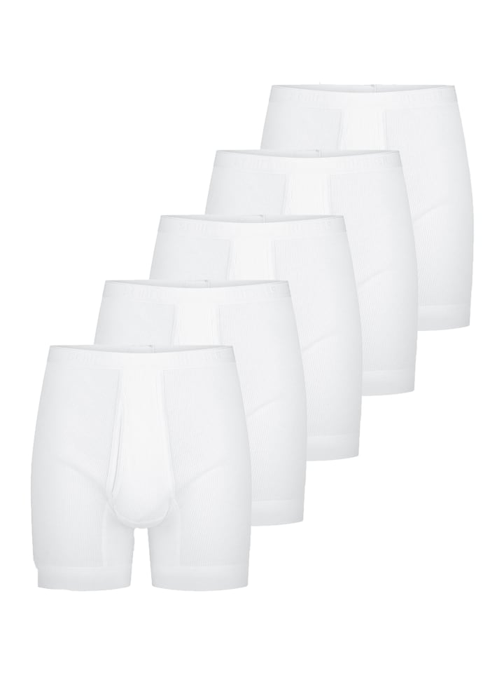 

Schiesser Длинные шорты/брюки Original Classics Double Rib белого цвета