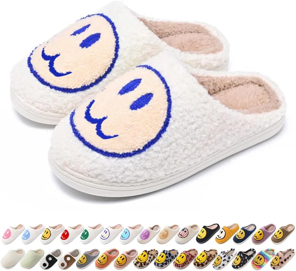 Тапочки пушистые женские, White-beige AIMINUO
