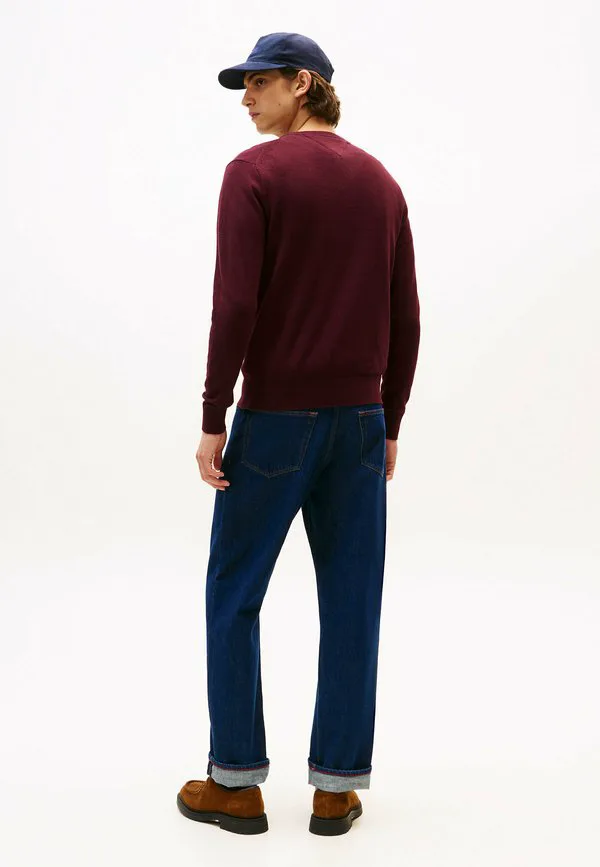 Джемпер с круглым вырезом из кашемира pima org ctn Tommy Hilfiger, Deep Burgundy — фото 3
