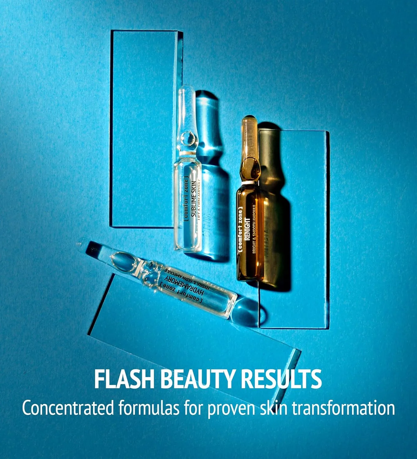 [ comfort zone ] Renight Bright & Smooth Ampoules, ночное средство для лица, стимулирует обновление, сияние, разглаживает морщины, с ретиналом и натуральными ингредиентами, для всех типов кожи, 7 x 1,8 мл — фото 4
