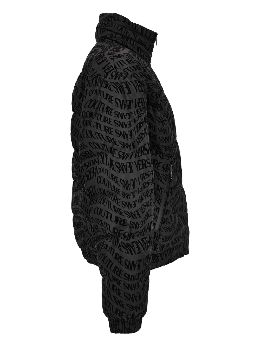 

Пуховик с логотипом Versace Jeans Couture, черный